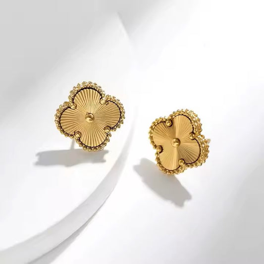 Sunlit Clover Earrings: Ember Collection